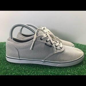 Vans Of the Wall Atwood Blue & White Pinstripe Sneakers Women Size 8.5